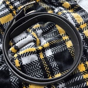 Men's Black Leather Belt